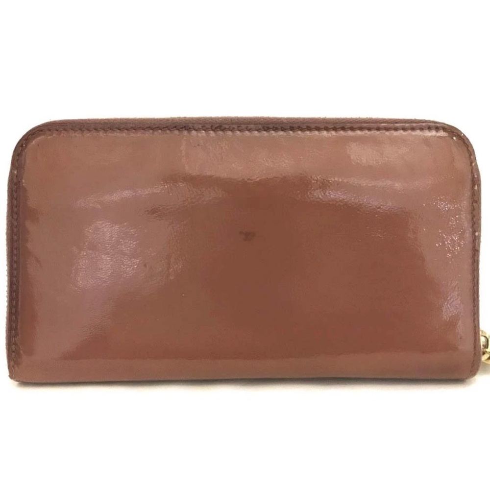 Miu Miu Tan Patent Leather Clutch with Bow Accent - Picture 2 of 6